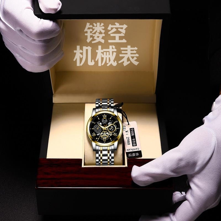 全新 品牌型号 【瑞士镂空机械表】