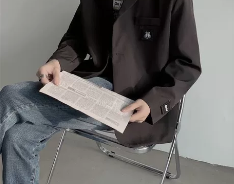 春秋新款dk雅痞小西服男轻熟风白色西装外套...