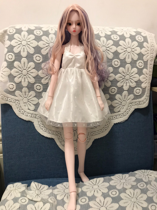 3分娃（62cm)，送白色连衣裙，衣服是手...