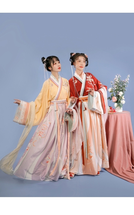 汉尚华莲歌令晋制交领衫裙汉服女原创正品葡萄...