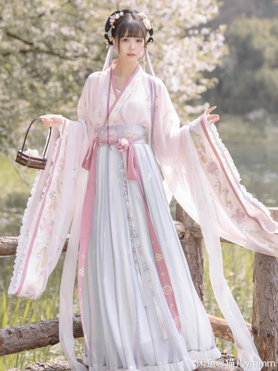 远山乔【花神祈愿】魏晋南北朝大袖襦春夏薄款...
