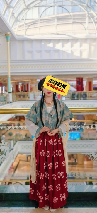 荨茉原创 如梦令 唐背子中国风汉服女唐制圆...