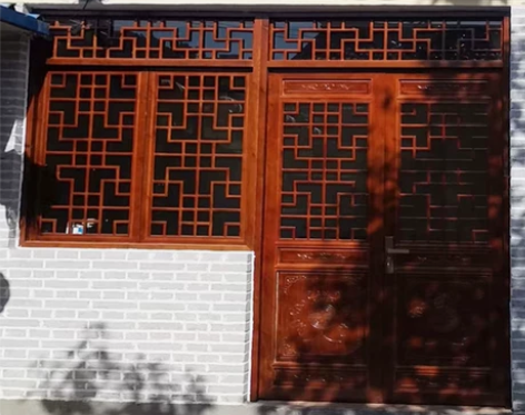东阳木雕中式仿古门窗实木花格隔断玄关屏风镂...