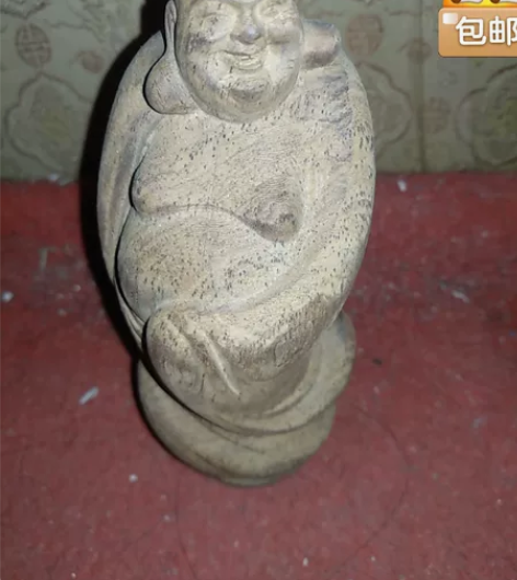 木雕弥勒佛像!纯手工打造!开脸漂亮!高12...