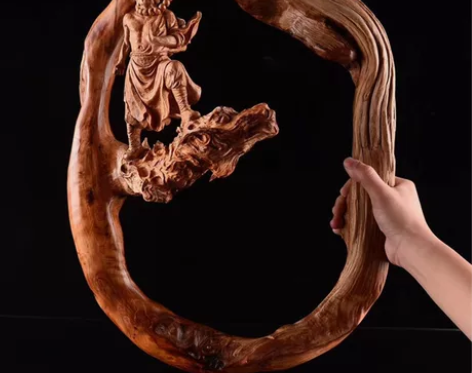 木雕太行崖柏根雕摆件弥勒寿星观音达摩陈化笔挂