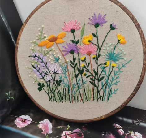 [现货成品]纯手工刺绣花卉摆件欧式立体挂画...