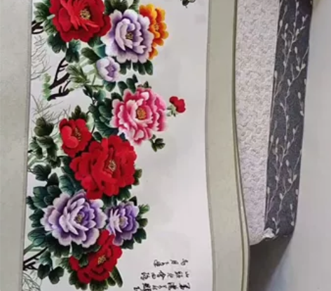 花开富贵  苏绣刺绣 丝线绣制  客厅玄关...