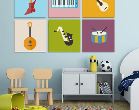 墙画壁画抽象乐器装饰画音乐教室琴行墙培训班...
