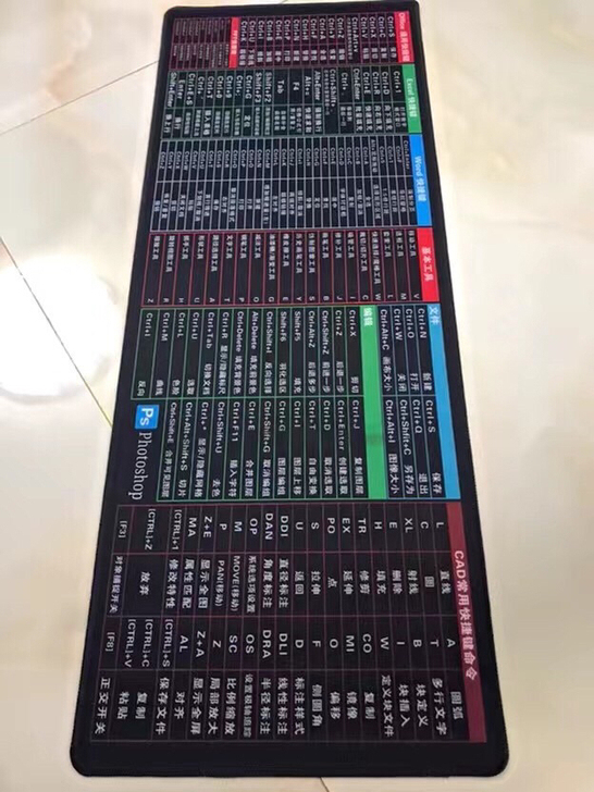 【亏本清仓】加厚加大3mm办公快捷键超大鼠...