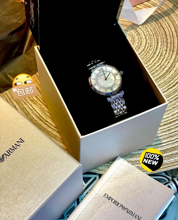 前对象送的阿玛尼摩天轮AR1908明星同款...