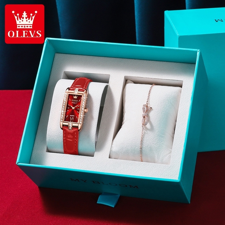 明星代言欧利时品牌热销镶钻表壳方形表石英防...