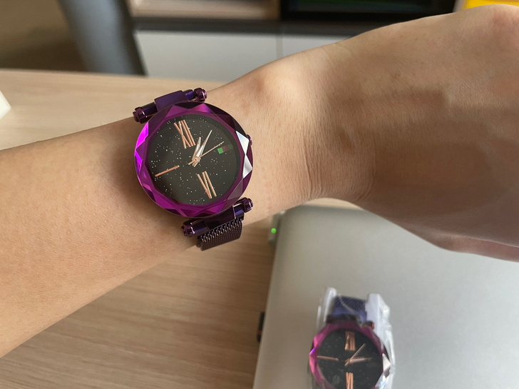 全新紫色水晶款手表（非品牌）