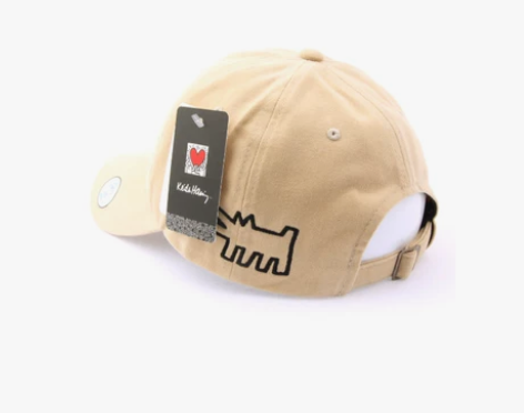 韩国棒球帽鸭舌帽男女秋冬新款小狗图案刺绣简...