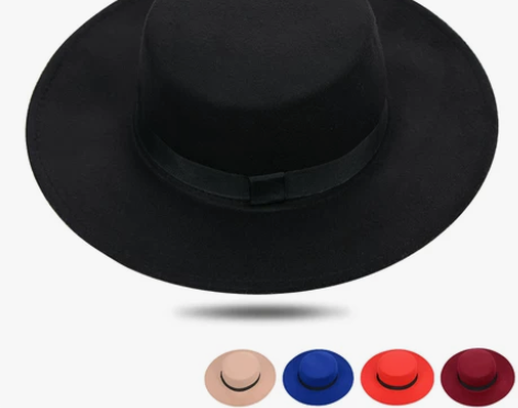 韩版大帽檐礼帽男女春秋英伦宽檐爵士帽复古绅...