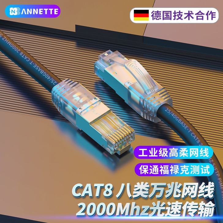 100米 超6类 万兆网线 家用高速1米 ...