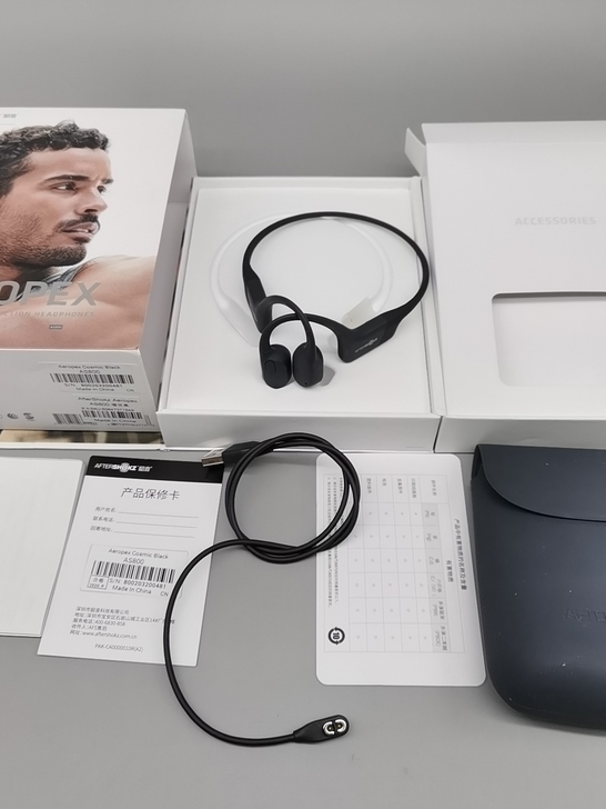 韶音as800骨传导耳机闲置黑色正品