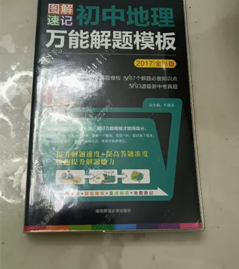 初中地理解题模板，九成新，已闲置 内容完整...