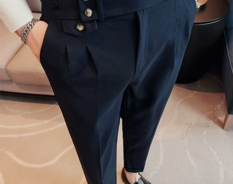 那不勒斯西裤男夏薄款冰丝2022新款休闲韩...