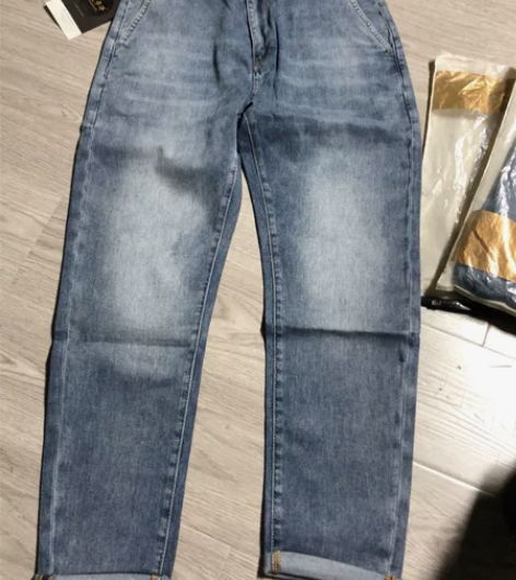 高弹力面料牛仔裤有，33码腰围90厘米能够...