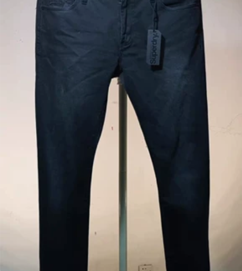 Superdry男纯棉水洗做旧修身牛仔裤 ...