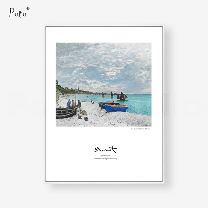璞图海边风景印象派莫奈艺术画现代简约装饰画...