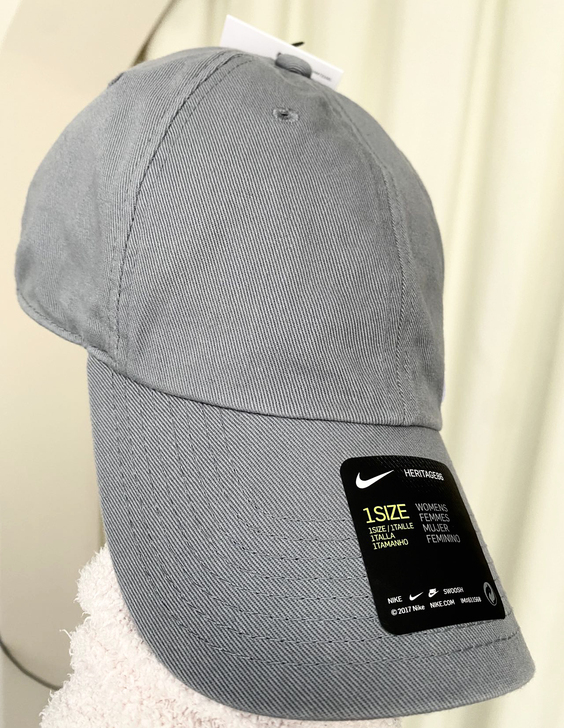实拍 耐克 灰色 全新 鸭舌帽