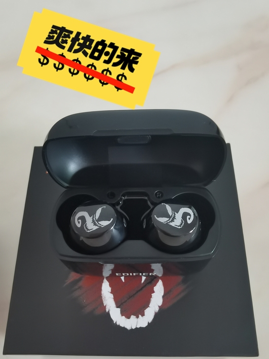出全新未拆封漫步者W3毒液联名蓝牙耳机，公...