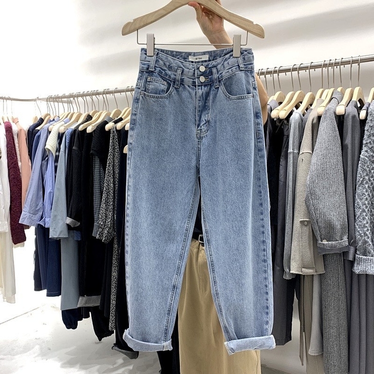 实体店不干了，清仓处理，高腰牛仔裤，老爹裤...