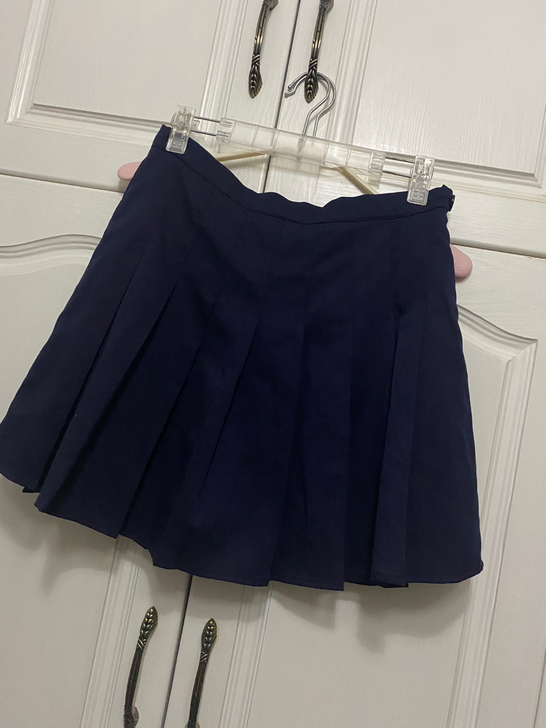 99新 学院风藏青色百褶裙裤 L 闲置低价转