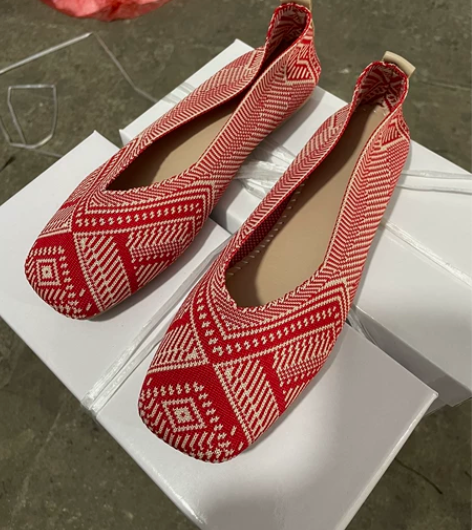 全新浅口方头小红鞋法式单鞋35码36芭蕾6...