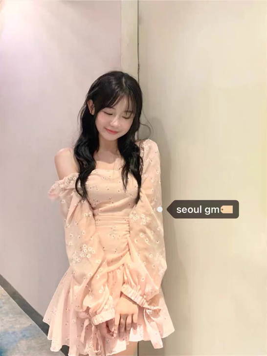 出鬼马少女家的粉色少女初恋裙