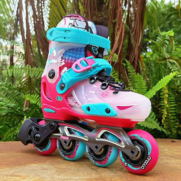 全新正品米高S7轮滑鞋儿童初学花样溜冰鞋旱...