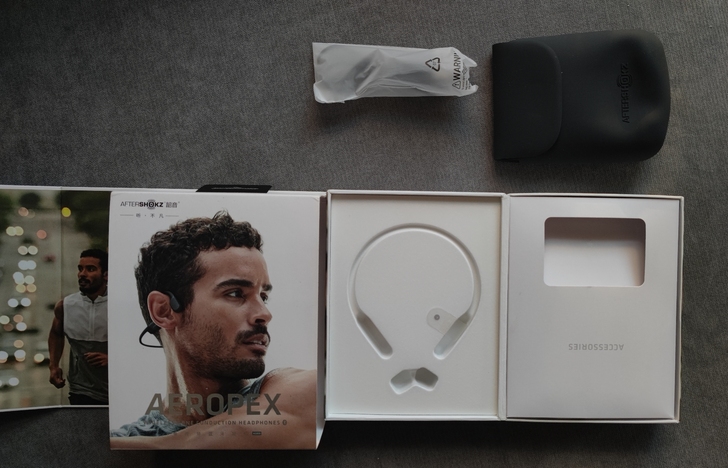 韶音as800骨传导蓝牙耳机外包装和配件