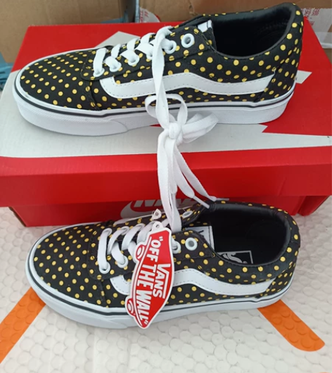 36码，Vans范斯官方 黑武士侧边条纹女...