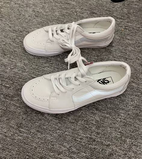 VANS秋冬皮质SK8-LOW低帮休闲板鞋...