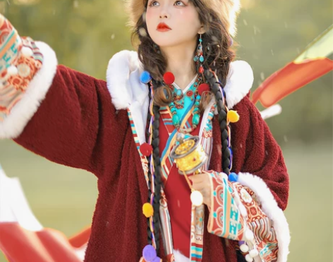 幽吧国风汉服女改良唐褙子异域风女绣花汉元素...