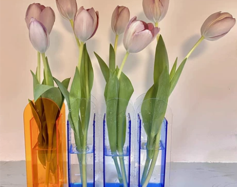 ins现代网红简约居家装饰亚克力水养插花 ...