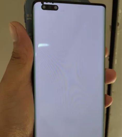 华为mate40pro 瑕疵屏幕 左上角漏...
