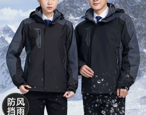冲锋衣定制工作服男冬季棉衣加厚劳保服印字l...