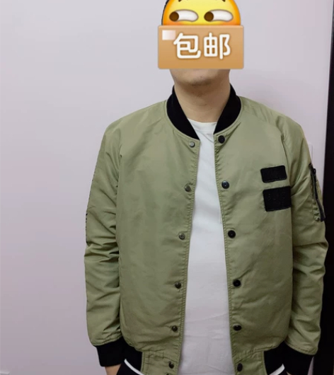 时尚棒球外套 L码 我老公身高178，体重...