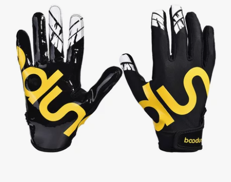 ?橄榄球手套接球户外健身长指透气全掌硅胶防...