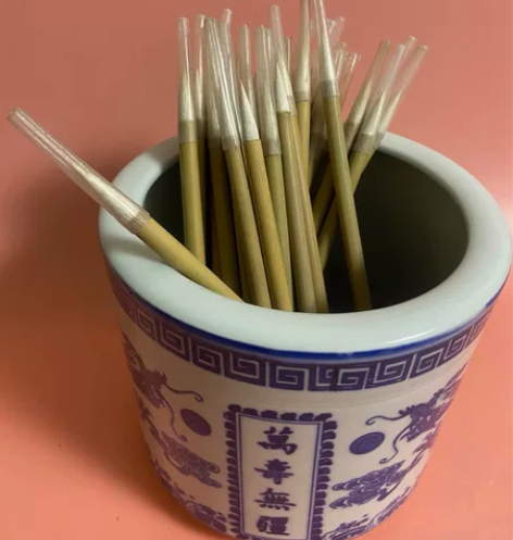 80年代纯羊豪老毛笔，供销社老货库存，纯料...