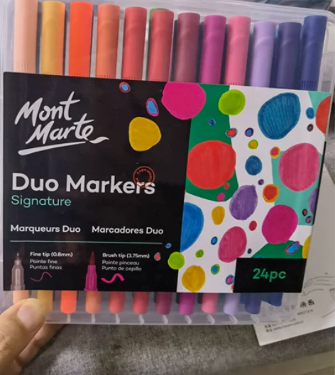 捡漏！双头马克笔，蒙玛特双头勾线笔，软头水...