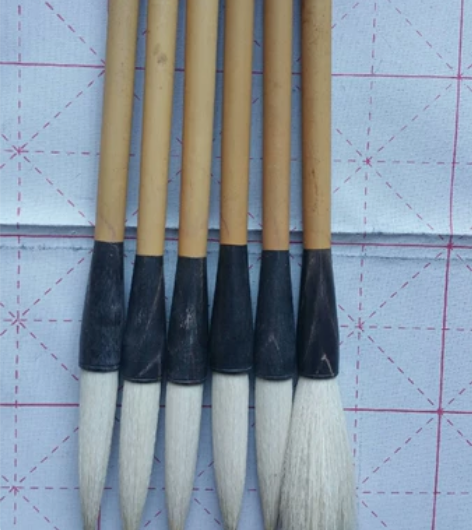 老毛笔，上世纪八九十年代的老纯羊毫毛笔，三...