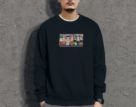 余文乐潮牌2022春秋新款卫衣男圆领套头长...