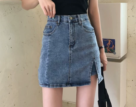 牛仔半身裙女秋冬高腰a字裙2020新款春秋...