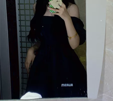 乌龙羊/法式方领蓬蓬裙连衣裙女夏小个子提花...