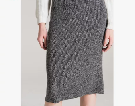 C＆A女式开叉针织铅笔裙 修身包臀半身裙C...