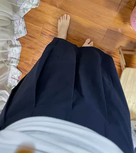 薄单层显瘦花苞裙 适合160高 100斤 ...