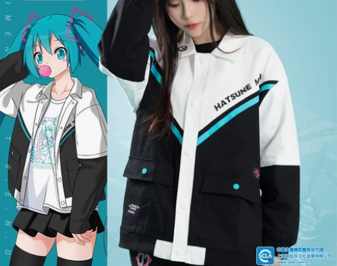 动漫服装预售初音未来V4X联名夹克男女秋冬...